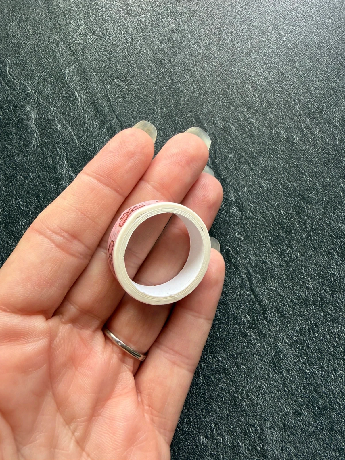 Lint voor scrapbooking roze kleine knoop – photo 3